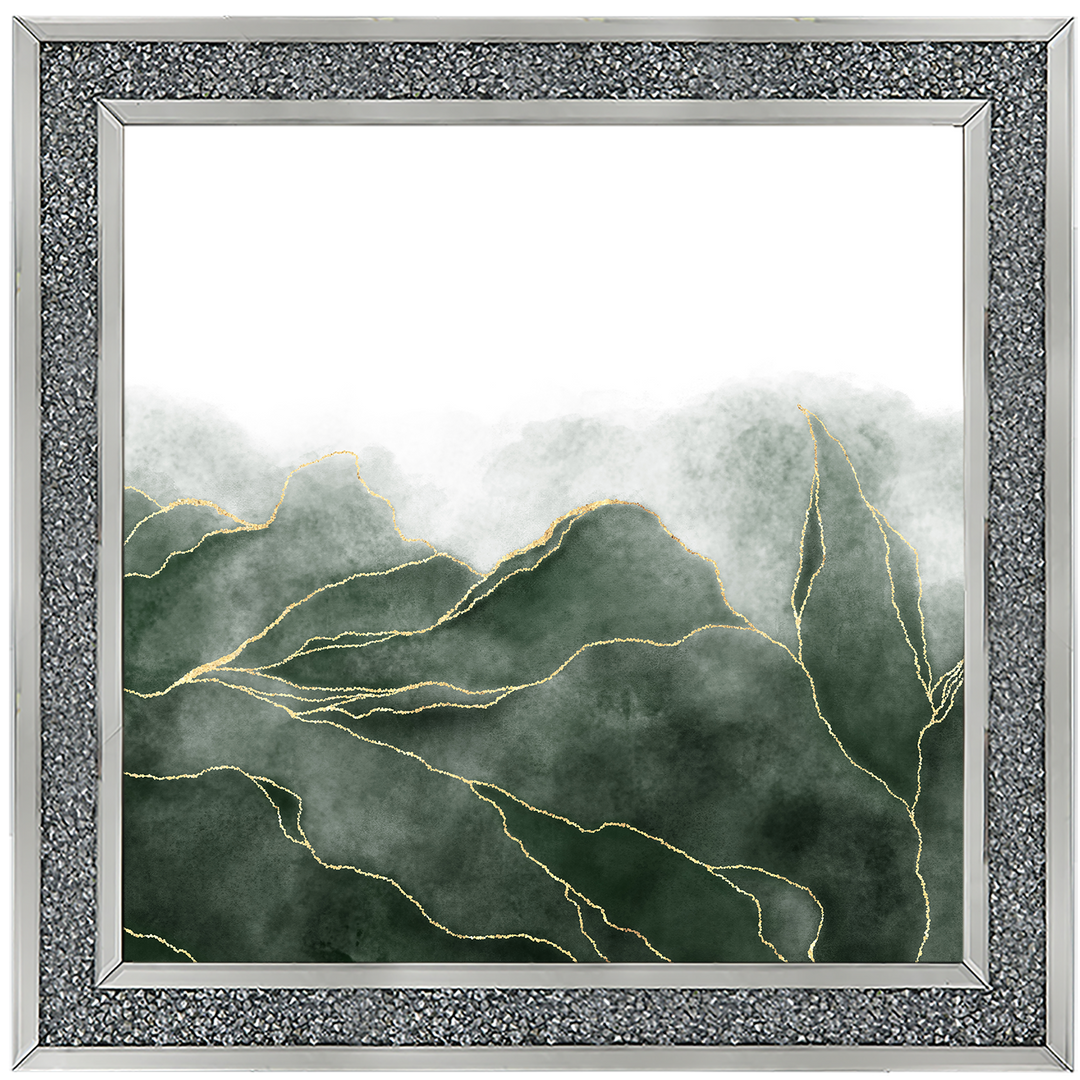 AB164 Green & Gold Abstract ||