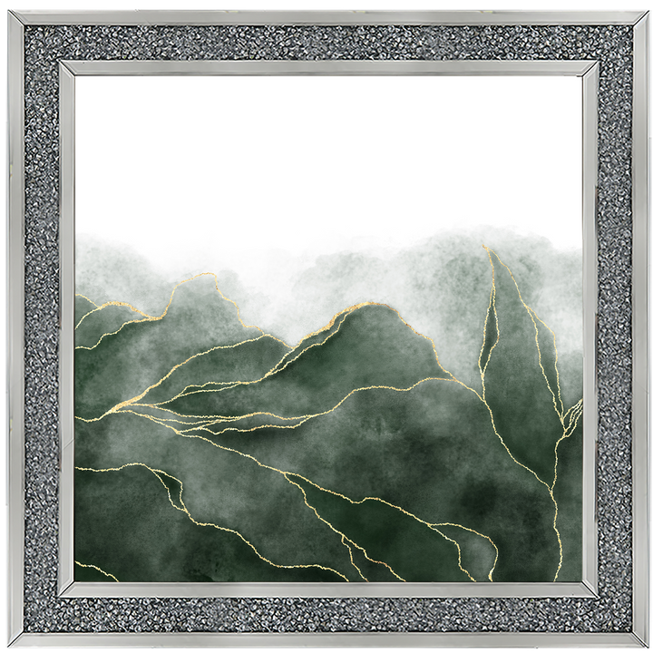 AB164 Green & Gold Abstract ||