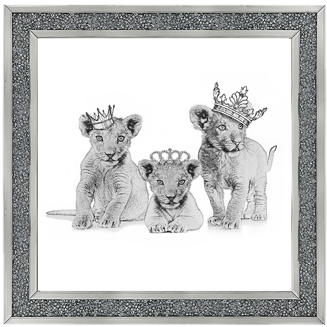 Three crowned cubs
