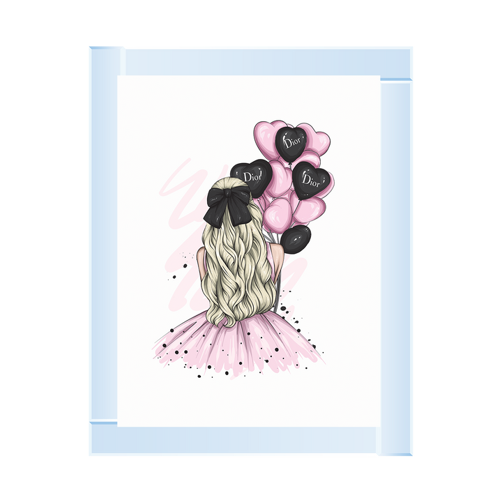 Girl with balloons