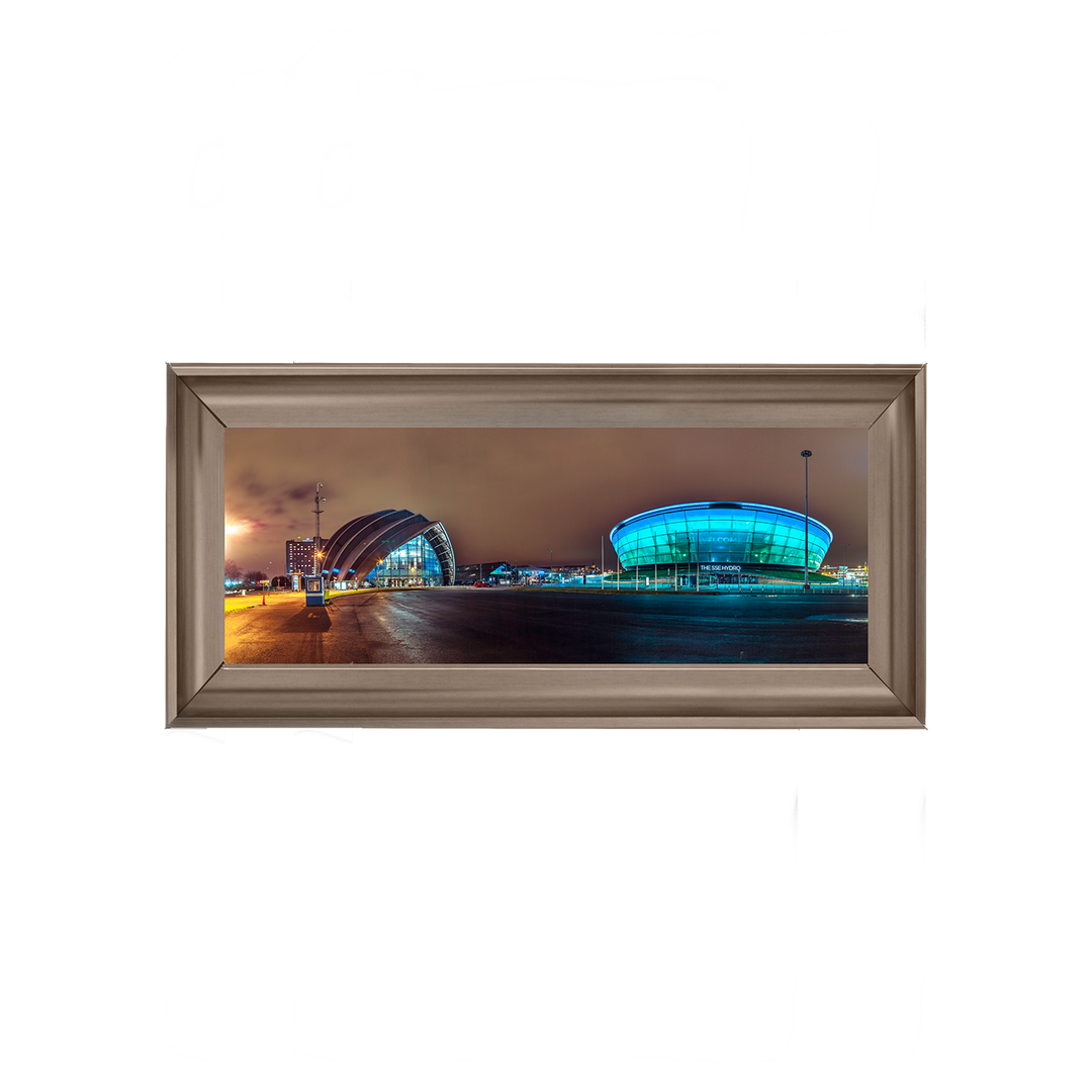 CY029 Evening view of Clyde Auditorium and SSE Hydro in Glasgow I