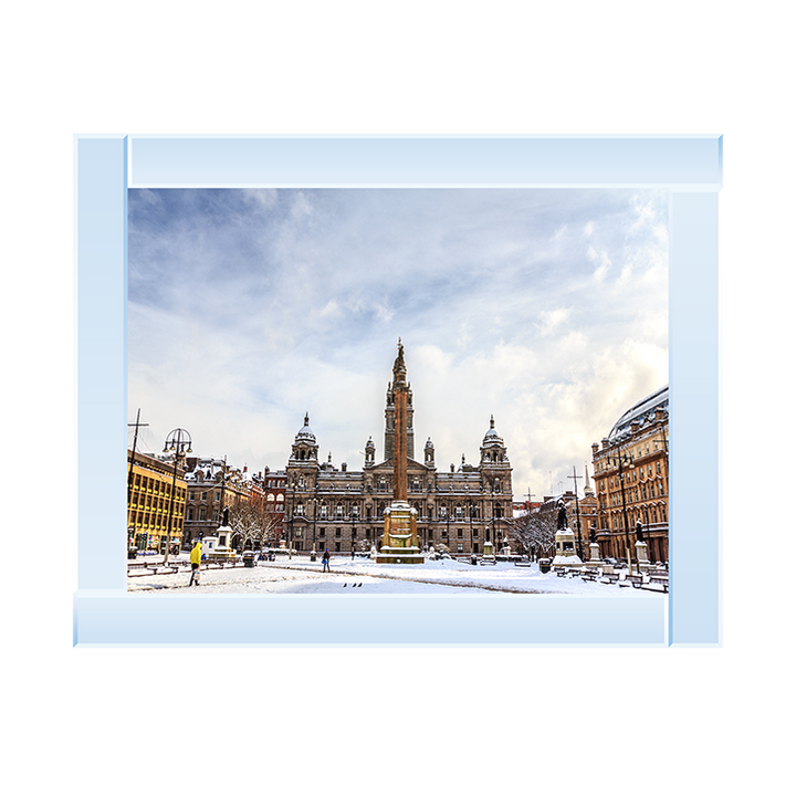 CY090 George Square covered by snow, Glasgow
