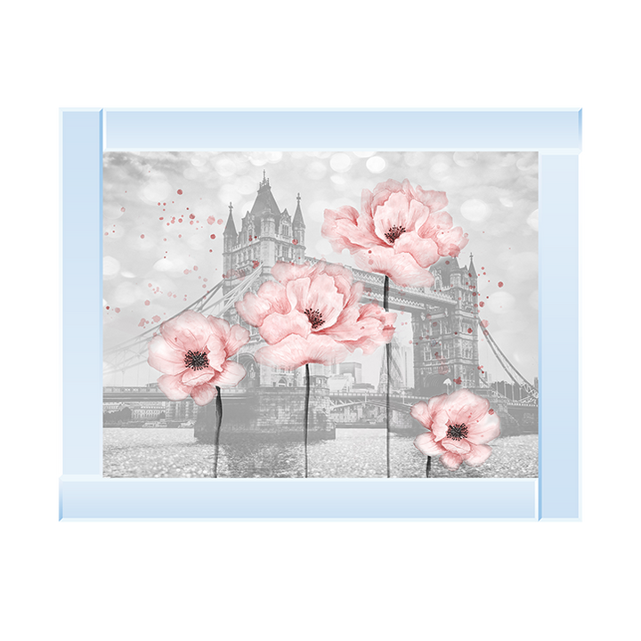 Floral print over Tower Bridge