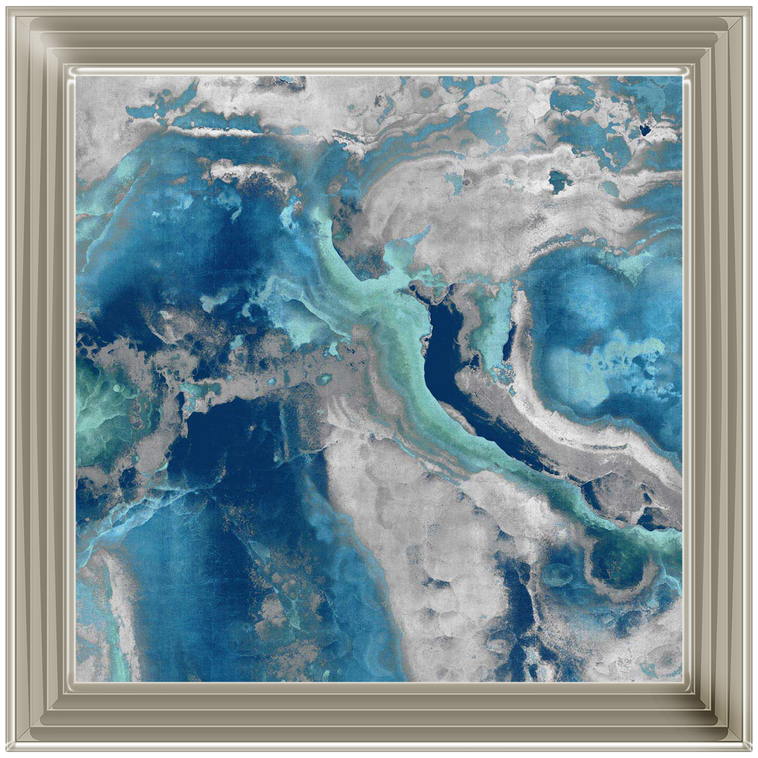 AB132 Blue & White Geode
