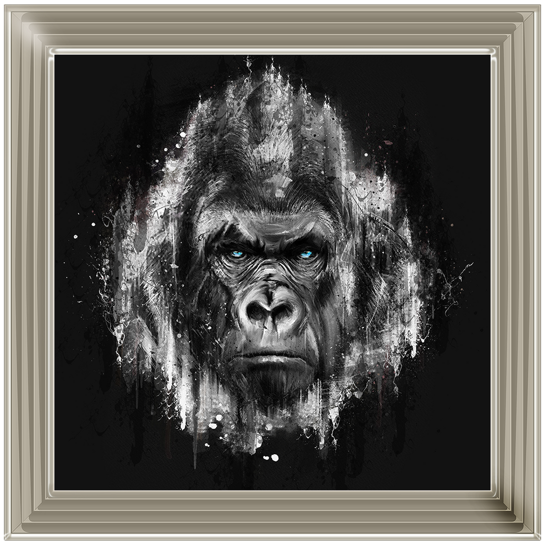 AN424 Black & White Gorilla Watercolour