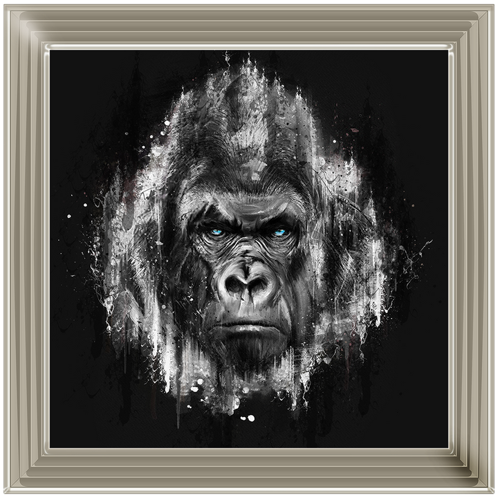 AN424 Black & White Gorilla Watercolour