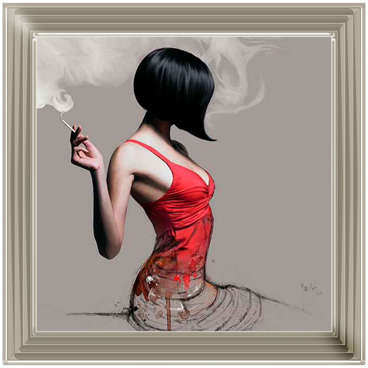 FG576 Red Dress Sketch