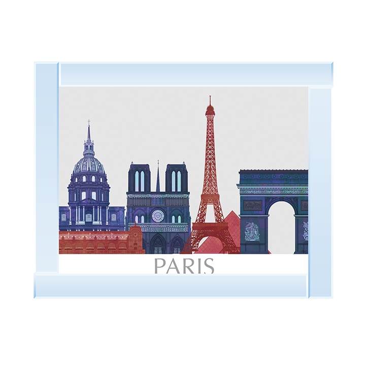 CY092 Paris Landmarks , Red Blue
