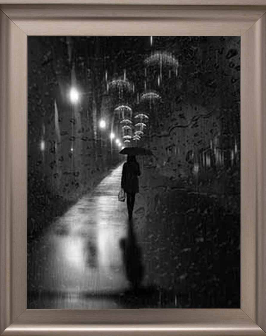 FG738 lady walking in Rain