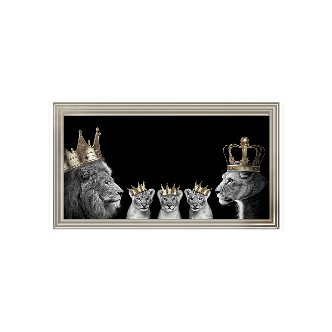 Lion family of 5 (Gold Crowns) II