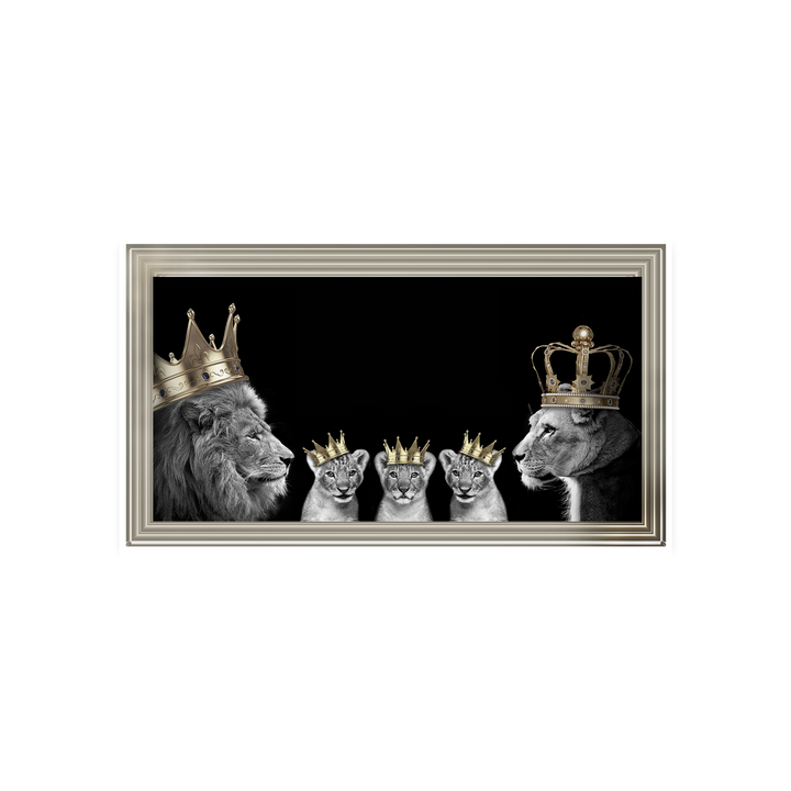 Lion family of 5 (Gold Crowns) II