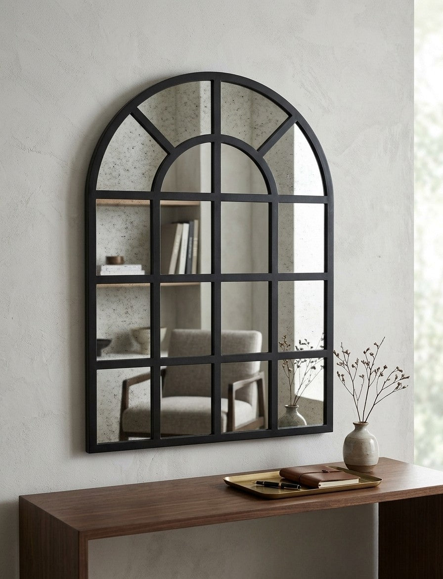 Prymere Arch Mirror - Lightly Distressed Glass