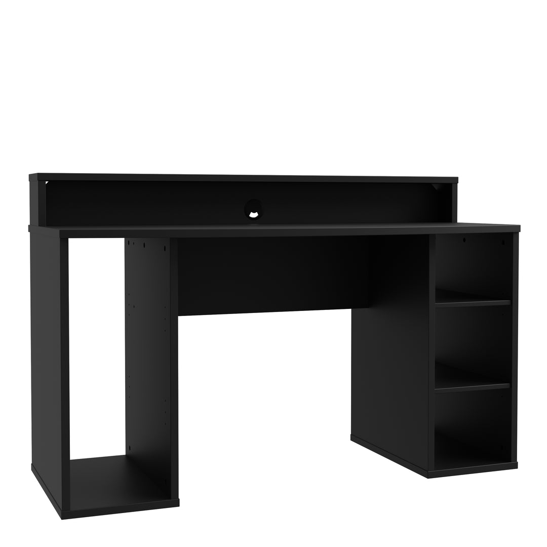 Tezaur Gaming Desk in Black with LED Lighting