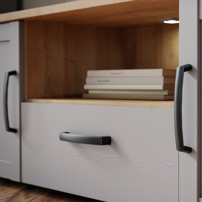 Bohol TV Unit 2 Door 1 Drawer in Grey and Oak