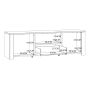 Bohol TV Unit with 2 Doors and 1 Drawer in White and Oak Finish