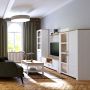 Bohol TV Unit with 2 Doors and 1 Drawer in White and Oak Finish