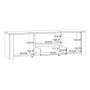 Bohol TV Unit with LED Lighting in White and Riviera Oak Finish