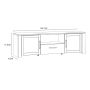 Bohol TV Unit with LED Lighting in White and Riviera Oak Finish