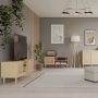 Calasetta TV Unit with 2 Doors and 1 Shelf in Natural Rattan Finish