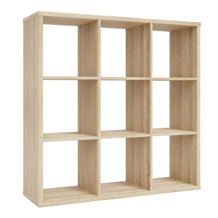 Mauro 3x3 Cube Storage Unit in Sonoma Oak Finish