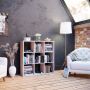 Mauro 3x3 Storage Unit in Sand Oak