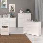 Sienna Chest with 4 Drawers and 1 Door in White Gloss