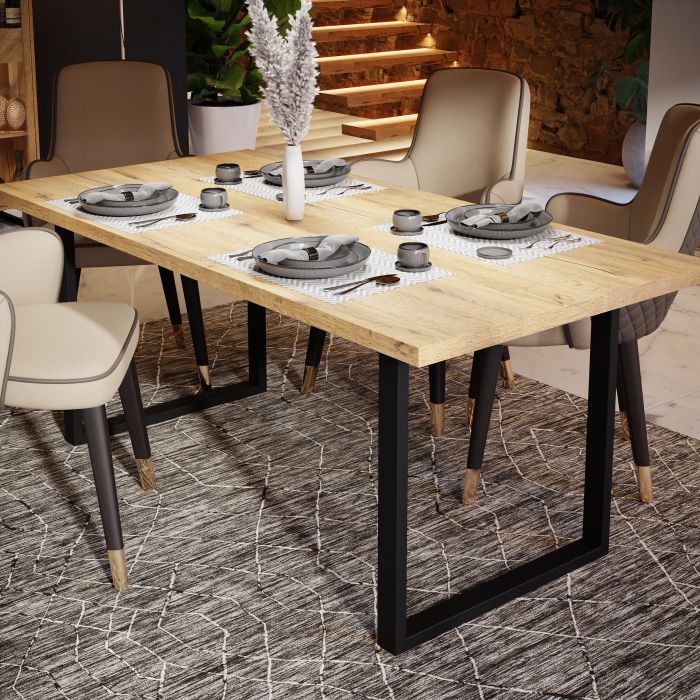 Nikomedes Dining Table in Bartex Oak 180x90cm