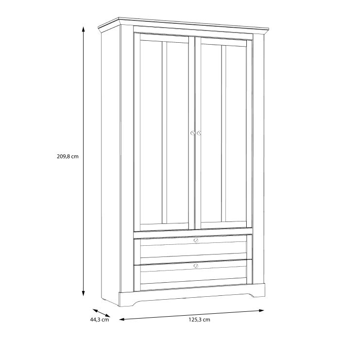Display Cabinet in Snowy Oak & Oak Nelson – Illoppa Collection