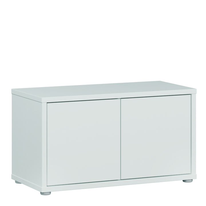 Alice Springs Bench with 2 Doors Push-to-Open in Light Grey