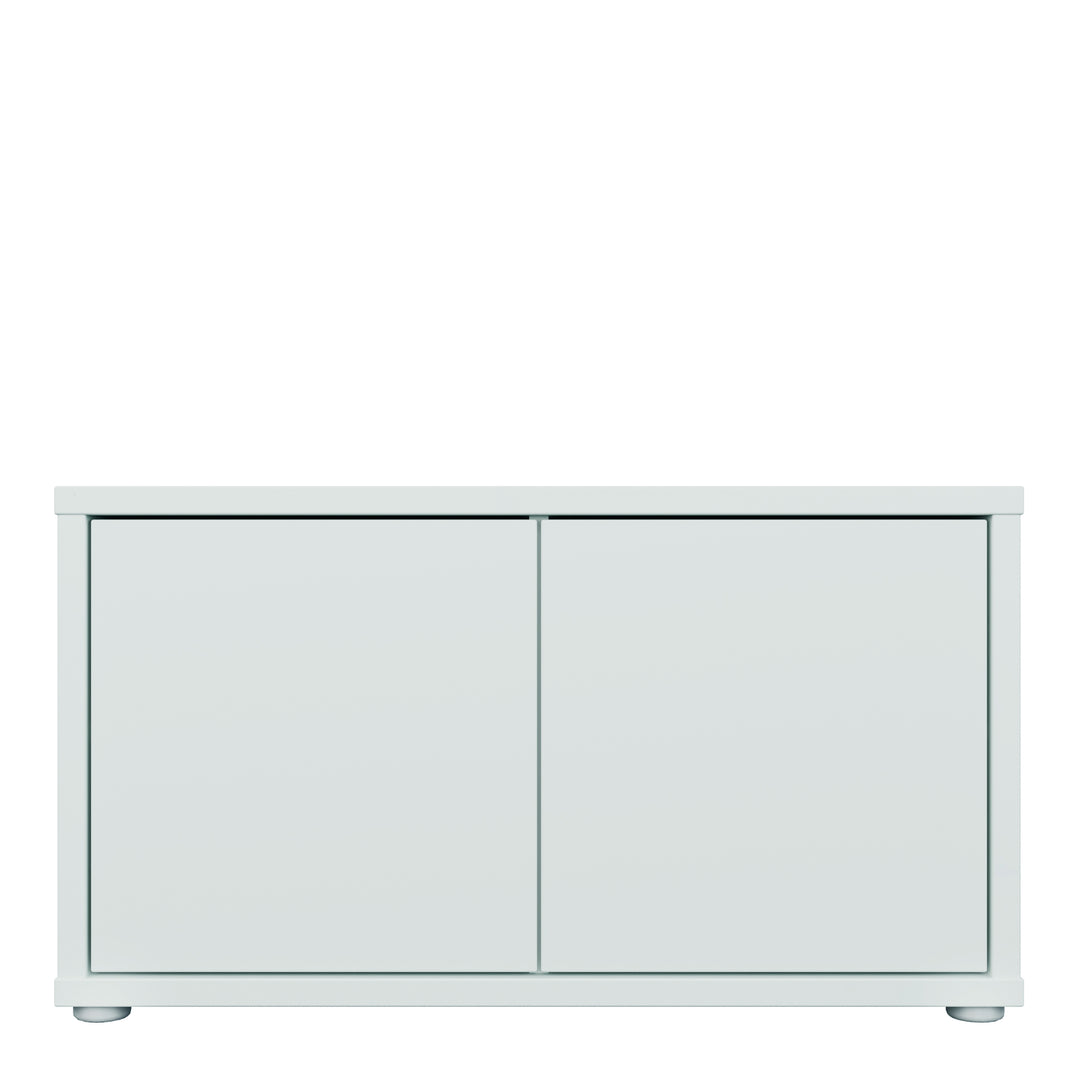 Alice Springs Bench with 2 Doors Push-to-Open in Light Grey