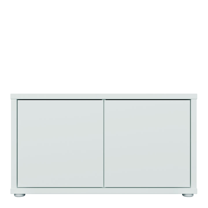 Alice Springs Bench with 2 Doors Push-to-Open in Light Grey