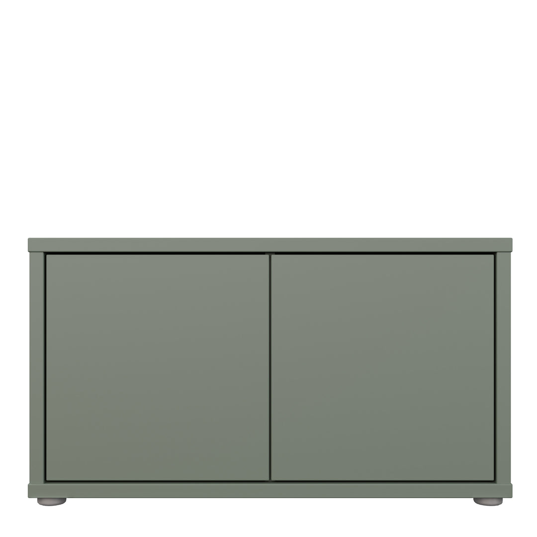 Alice Springs Bench with 2 Doors Push-to-Open in Sage Green