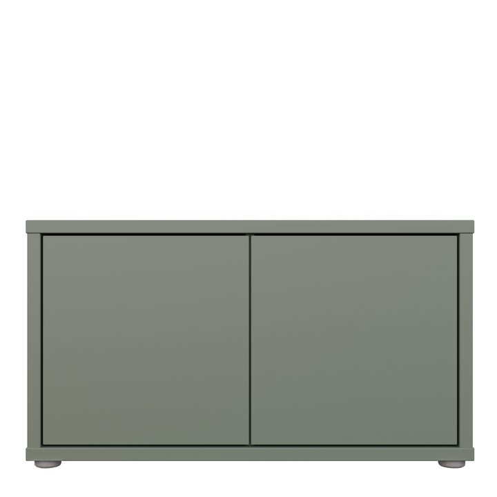 Alice Springs Bench with 2 Doors Push-to-Open in Sage Green