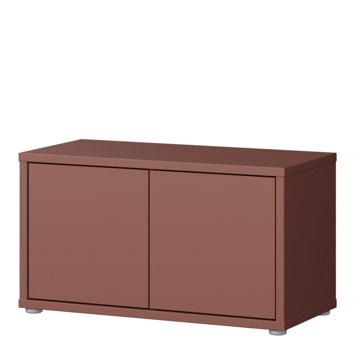 Alice Springs Bench with 2 Doors Push-to-Open in Terracotta