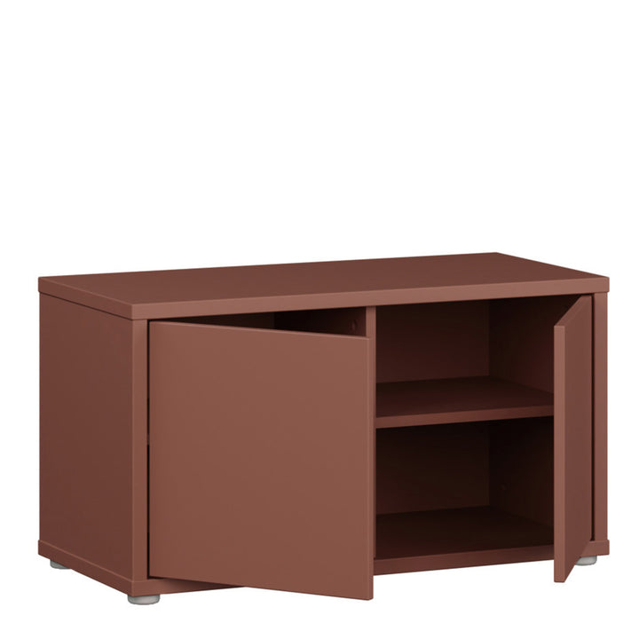 Alice Springs Bench with 2 Doors Push-to-Open in Terracotta