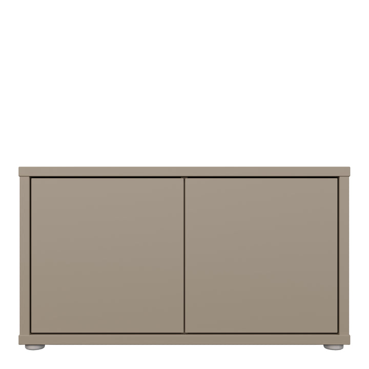 Alice Springs Bench with 2 Doors Push-to-Open in Taupe