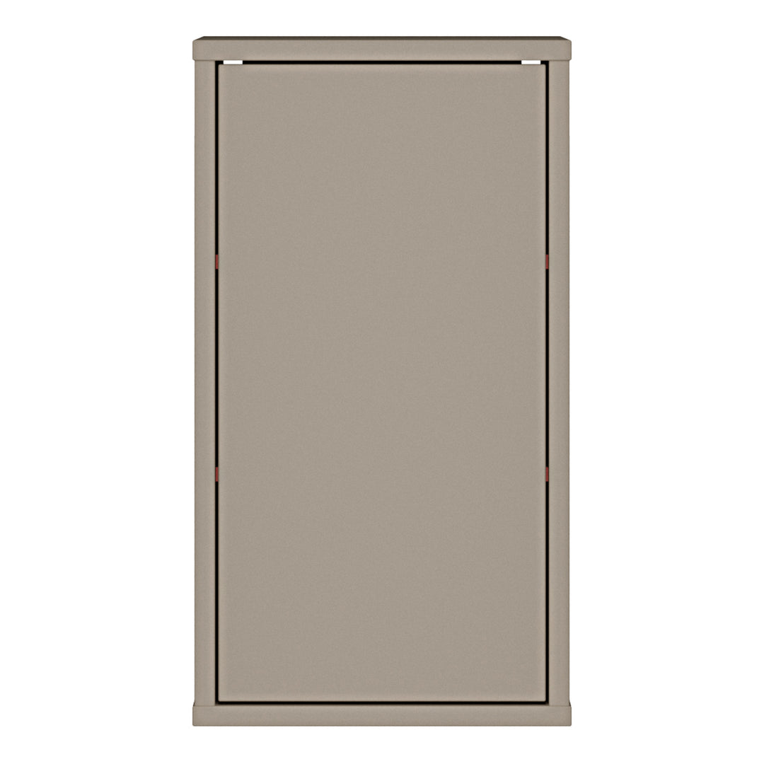 Alice Springs Hanging Storage Cupboard with 1 Door Push-to-Open in Taupe
