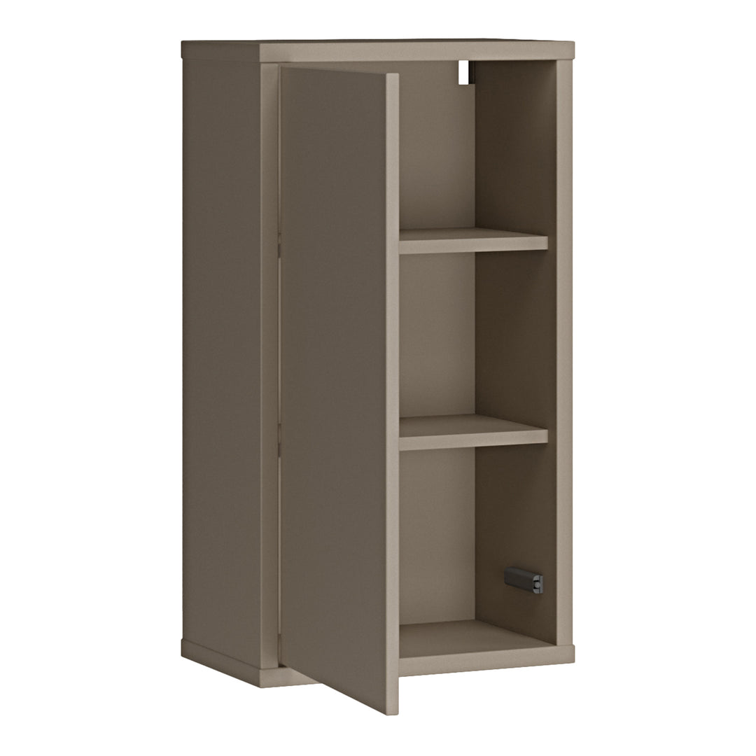 Alice Springs Hanging Storage Cupboard with 1 Door Push-to-Open in Taupe