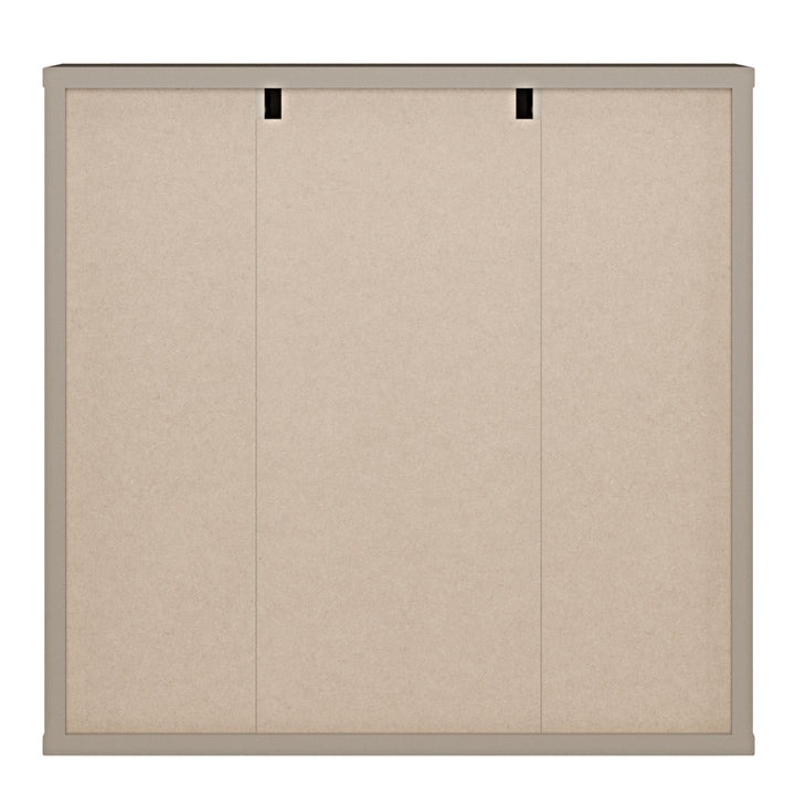 Alice Springs Hanging Mirror Cupboard with 3 Doors Push-to-Open in Taupe
