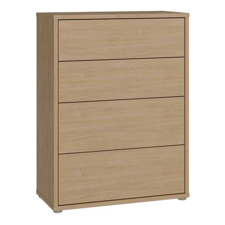 Alice Springs 4 Drawer Chest with Push-to-Open Drawers in Elegancia Oak
