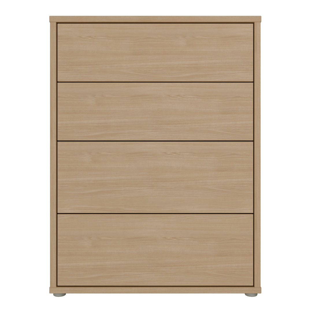 Alice Springs 4 Drawer Chest with Push-to-Open Drawers in Elegancia Oak
