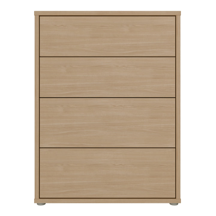 Alice Springs 4 Drawer Chest with Push-to-Open Drawers in Elegancia Oak