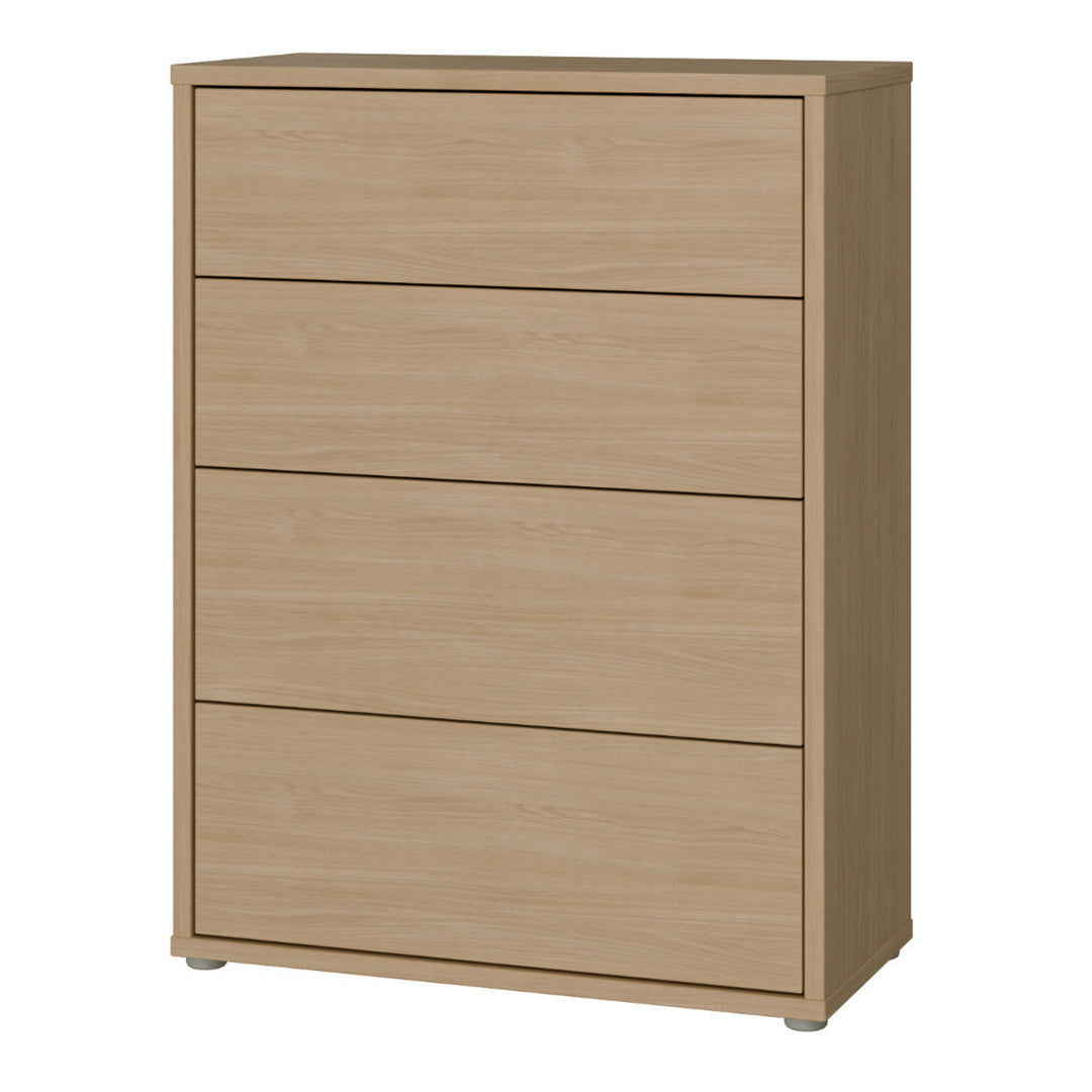 Alice Springs 4 Drawer Chest with Push-to-Open Drawers in Elegancia Oak