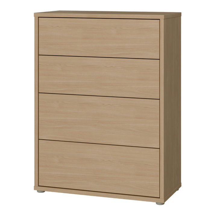 Alice Springs 4 Drawer Chest with Push-to-Open Drawers in Elegancia Oak