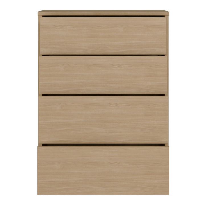 Alice Springs 4 Drawer Chest with Push-to-Open Drawers in Elegancia Oak