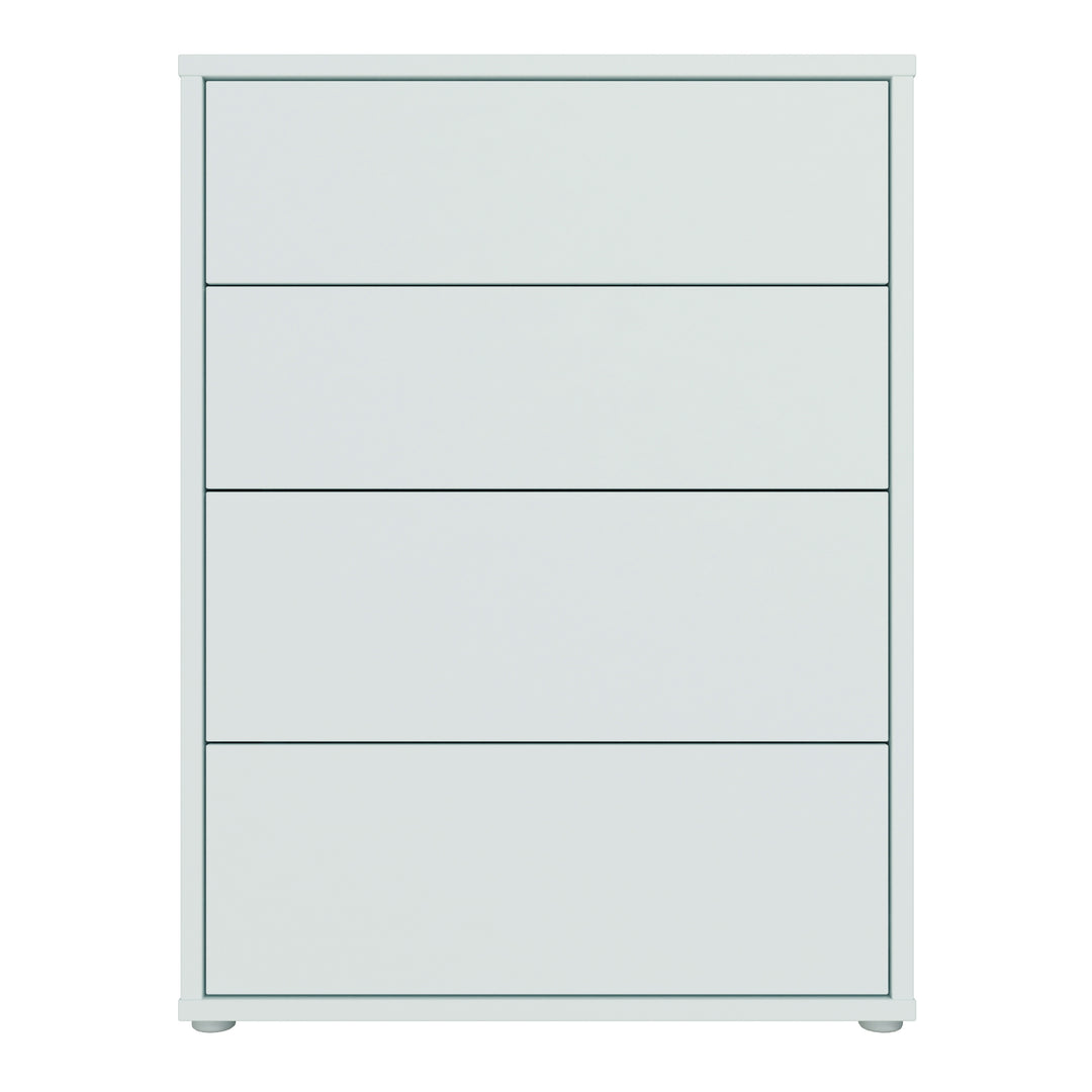 Alice Springs 4 Drawer Chest with Push-to-Open Drawers in Light Grey