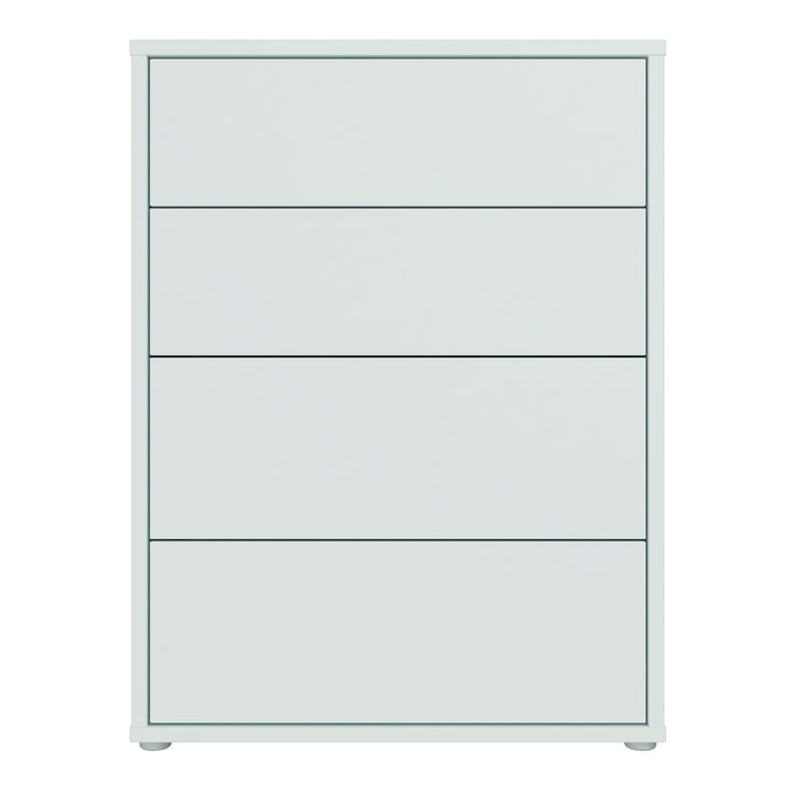 Alice Springs 4 Drawer Chest with Push-to-Open Drawers in Light Grey