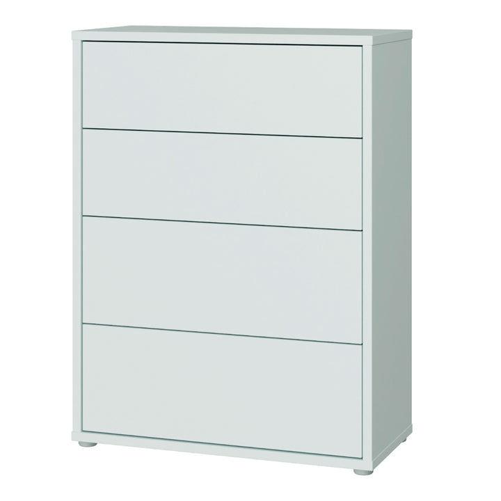 Alice Springs 4 Drawer Chest with Push-to-Open Drawers in Light Grey