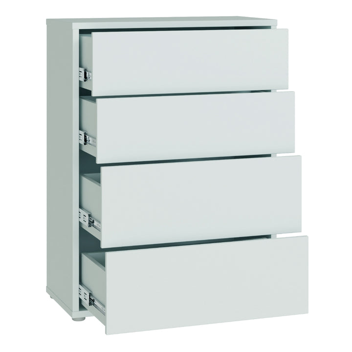 Alice Springs 4 Drawer Chest with Push-to-Open Drawers in Light Grey