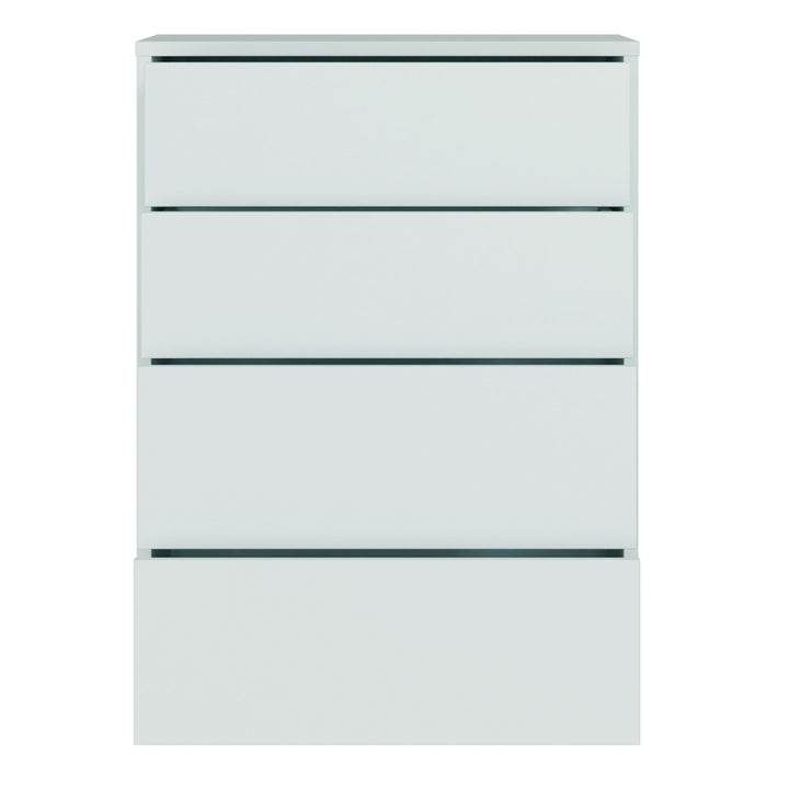 Alice Springs 4 Drawer Chest with Push-to-Open Drawers in Light Grey